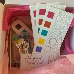 Watercolor Kit with Paints and Brush